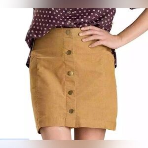 Horny TOAD&CO Mindy Skirt Corduroy Organic Cotton Tan Beige Brown Khaki Mini